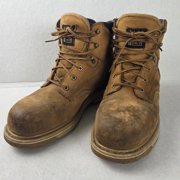 Timberland PRO Mens 33031 Direct Attach Steel Toe Work Boots Wheat Leather 12M main image 9